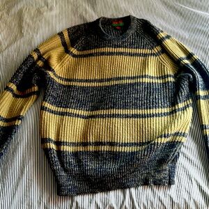 Navy and Gold Crewneck Sweater